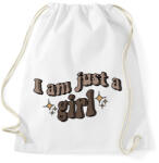 printfashion I am just a girl - Sportzsák, Tornazsák - Fehér (16641502)