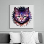 printfashion Cica - Vászonkép - Fehér (13944229)