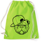 printfashion Bulldog sapiban fekete - Sportzsák, Tornazsák - Limezöld (7359837)