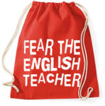 printfashion Félelem az angol tanártól! - Sportzsák, Tornazsák - Piros (909070)