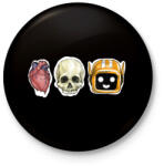 printfashion Love Death + Robots - Kitűző, hűtőmágnes - Fekete (7164430)