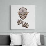 printfashion Farkasember - Vászonkép - Fehér (6628436)