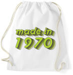printfashion made-in-1970-green-grey - Sportzsák, Tornazsák - Fehér (484338)