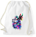 printfashion Oroszlán festmény - Sportzsák, Tornazsák - Fehér (1016325)
