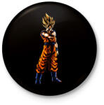 printfashion dragon ball super-saiyan - Kitűző, hűtőmágnes - Fekete (4191032)