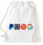 printfashion PUBG logo paródia - Sportzsák, Tornazsák - Fehér (1097024)