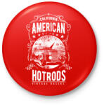 printfashion Amerikai Hotrod - Kitűző, hűtőmágnes - Piros (3105211)