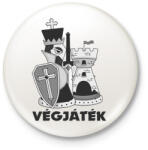 printfashion Sakk végjáték 2 - Kitűző, hűtőmágnes - Fehér (4942724)