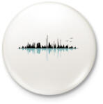 printfashion Zeneváros - Kitűző, hűtőmágnes - Fehér (3078605)