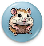 printfashion Baba hörcsög - Kitűző, hűtőmágnes - Világoskék (13683850)