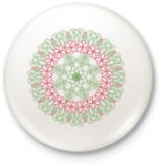 printfashion Mikulásvirágos téli mandala - Kitűző, hűtőmágnes - Fehér (4072991)
