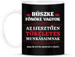 printfashion Büszke főnöke vagyok - fehér - Bögre - Fekete (14977636)