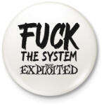 printfashion FUCK THE SYSTEM 2 - Kitűző, hűtőmágnes - Fehér (10449759)