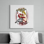 printfashion Sör és póker - Vászonkép - Fehér (6620952)