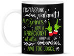 printfashion A Grincs az embereket utálta - Bögre - Fekete (16847732)