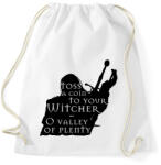 printfashion Witcher - Toss a coin. . . - Sportzsák, Tornazsák - Fehér (2689050)