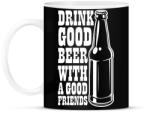 printfashion Drink Good Beer - Fehér - Bögre - Fekete (6675356)