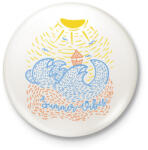 printfashion Nyári hangulat - Kitűző, hűtőmágnes - Fehér (3075851)