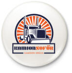 printfashion Kamionsofőr - Kamionok királya - Kitűző, hűtőmágnes - Fehér (6552868)