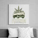 printfashion freedom club - weed and travel - Vászonkép - Fehér (11068439)