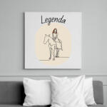 printfashion Legenda - Lovas minta - Vászonkép - Fehér (6640822)