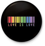 printfashion Love is love - Kitűző, hűtőmágnes - Fekete (9429548)