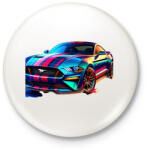 printfashion Mustang - Kitűző, hűtőmágnes - Fehér (15208326)