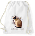 printfashion cat mom forever - Sportzsák, Tornazsák - Fehér (2445545)