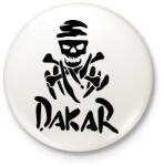printfashion Dakar skull - Kitűző, hűtőmágnes - Fehér (3083805)