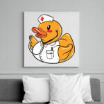 printfashion Ápoló gumikacsa - Vászonkép - Fehér (13366575)