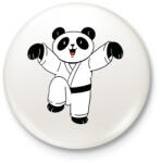 printfashion Karatés panda - Kitűző, hűtőmágnes - Fehér (12422833)