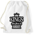 printfashion KINGS are born in August - fekete - Sportzsák, Tornazsák - Fehér (5510911)
