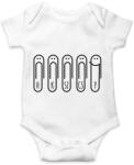 printfashion Gémkapocs péntek - Baba Body - Fehér (7080386)