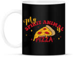 printfashion A spirituális állatom - Pizza - Bögre - Fekete (9403020)
