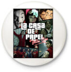printfashion Money Heist - Kitűző, hűtőmágnes - Fehér (5442109)