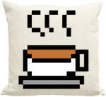 printfashion Tea logó pixelart - Párnahuzat, Díszpárnahuzat - Lenvászon (14204397)