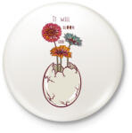 printfashion Babaváró - Kitűző, hűtőmágnes - Fehér (5083611)