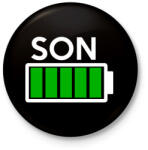 printfashion SON - Kitűző, hűtőmágnes - Fekete (3092266)