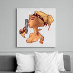 printfashion Gangsta Girl - Vászonkép - Fehér (6630795)