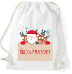 printfashion Boldog karácsonyt - Sportzsák, Tornazsák - Fehér (1079177)
