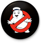 printfashion Ghostbuster - Kitűző, hűtőmágnes - Fekete (6128665)