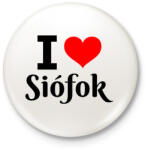 printfashion I love Siófok - Kitűző, hűtőmágnes - Fehér (10653586)