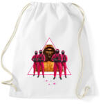 printfashion Squid game boss and soldiers - nyerd meg az életed - Sportzsák, Tornazsák - Fehér (5588840)