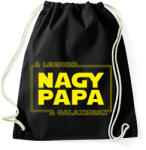 printfashion A legjobb nagypapa a galaxisban - Sportzsák, Tornazsák - Fekete (1001927)