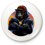 printfashion Rapper gorilla - Kitűző, hűtőmágnes - Fehér (13503593)