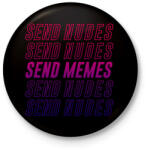 printfashion Send Memes - Kitűző, hűtőmágnes - Fekete (3098670)