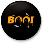 printfashion Halloween Boo! - Kitűző, hűtőmágnes - Fekete (3095367)