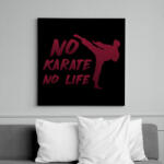 printfashion No karate no life - Vászonkép - Fekete (7570208)