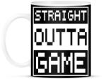 printfashion Straight outta Game - Bögre - Fekete (10900688)
