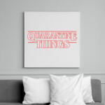 printfashion quarantine things - Vászonkép - Fehér (6633112)
